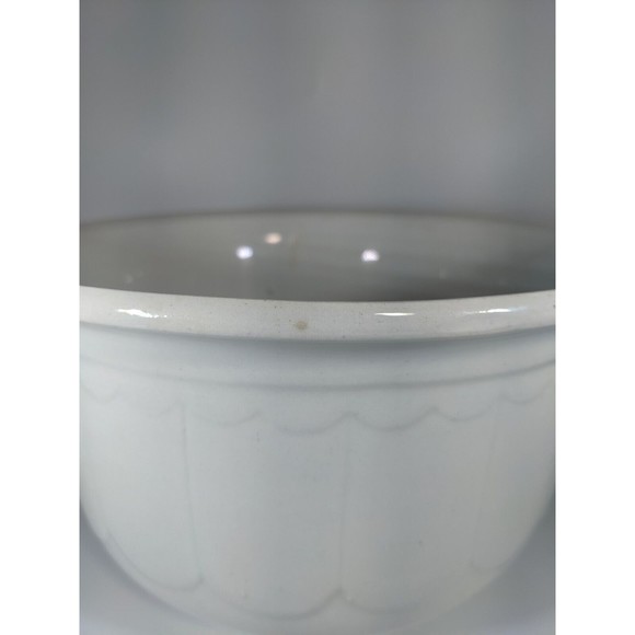 Antique White Ironstone Chamber Pot Potty No Lid Unique Shape Planter Flower Pot - Picture 6 of 9